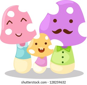 Mushrooms vector