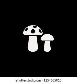 mushrooms vector icon. flat mushrooms design. mushrooms illustration for graphic 