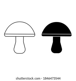 Mushrooms vector icon set. fungus illustration sign collection. food symbol.