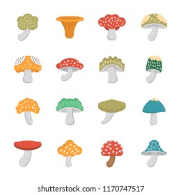 
Mushrooms Vector icons
