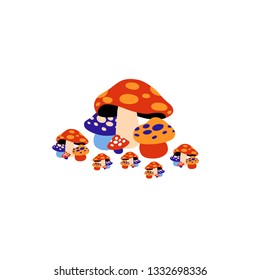 mushrooms vector illustration