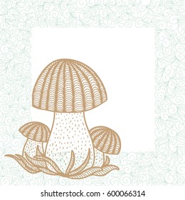 Mushrooms. Vector illustration.
