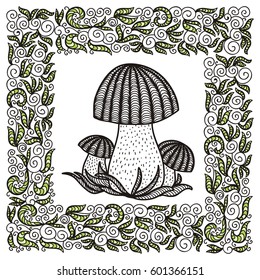 Mushrooms. Vector illustration.