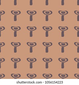 Mushrooms vector illustration on a seamless pattern background. Set of elements