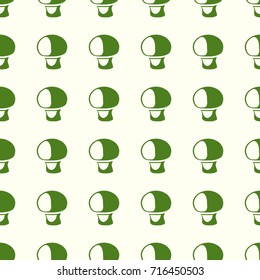 Mushrooms vector illustration on a seamless pattern background. Set of elements