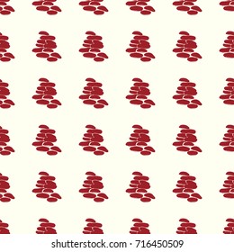Mushrooms vector illustration on a seamless pattern background. Set of elements