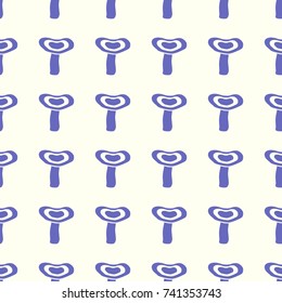 Mushrooms vector illustration on a seamless pattern background. Set of elements