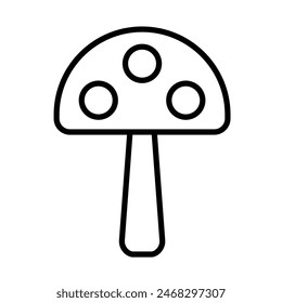 Diseño de iconos de línea de Vector de hongos
