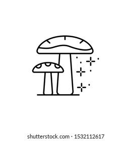 Mushrooms, vegetable icon. Simple line, outline vector of Thanksgiving day icons for ui and ux, website or mobile application