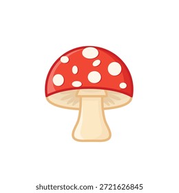 Mushrooom. red mushroom cartoon vector illustration