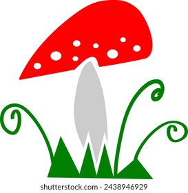 mushrooom stylized red white fairy