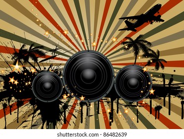 Musial grunge background. Vector illustration.