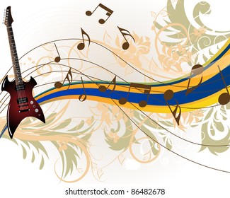 Musial grunge background. Vector illustration.