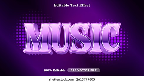 Music 3d logo template editable text effect style