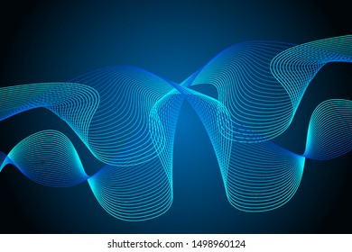 Music abstract background blue. Equalizer for music, showing sound waves with music waves, music background equalizer vector concept.