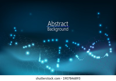 Musik Abstrakter Hintergrund Blau. Equalizer für Musik, die Schallwellen mit Musikwellen zeigt. Vektorgrafik