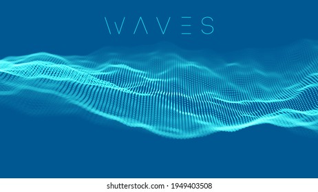 Music abstract background blue. Equalizer sound waves with music waves vector concept.