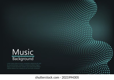 Música de fondo abstracto azul. Ecualizador para la música, mostrando ondas sonoras con ondas musicales, concepto de ecualizador de fondo musical. Ilustración del vector