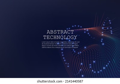 Music abstract background blue. Equalizer for music, showing sound waves with music waves, music background equalizer concept.Vector illustration. Futuristic Technology HUD Element