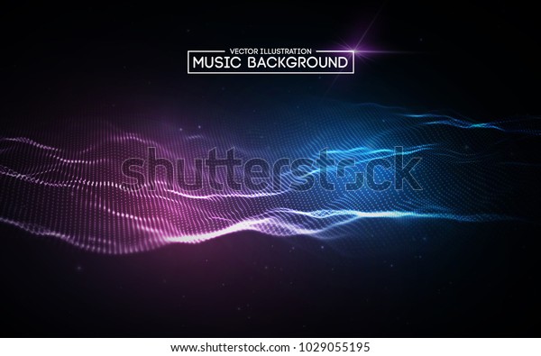 Music abstract background blue. Equalizer for\
music, showing sound waves with music waves, music background\
equalizer vector\
concept.