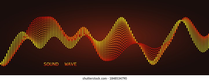 Music abstract background. Equalizer for music. Abstract digital wave of particles. Vector illustration	