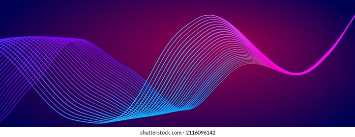 Music abstract background. Equalizer for music. Abstract digital wave of particles. Vector illustration	