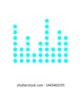 Music abstract background. Equalizer for music, showing sound waves with musical waves, concept of music. Equalizer vector. Diagram.