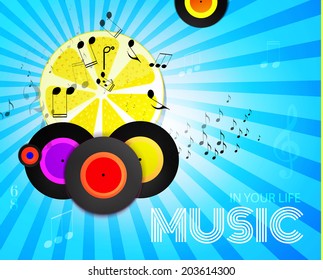 Music abstract background. Vector illustration