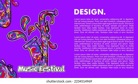 music abstract illustration for poster template