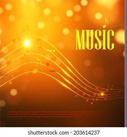Music abstract light background. Vector illustration