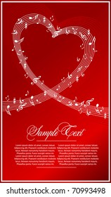 music abstract red background