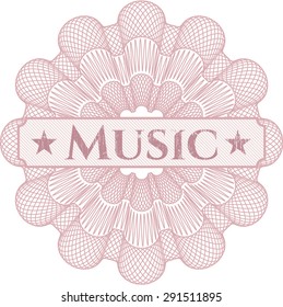 Music abstract rosette