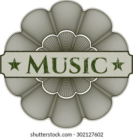 Rosette abstracto de música