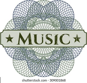 Music abstract rosette