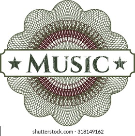 Abstrakte Musikrosette