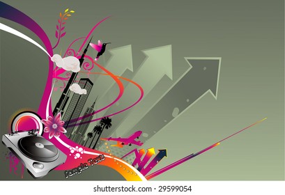 music abstract vector illustration