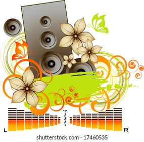 Music abstraction. Vector illustration for design.