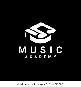 Music Academy Logo Design Sign Vector