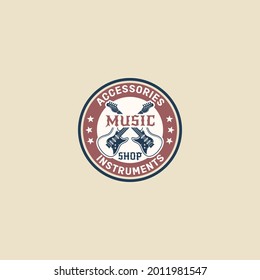 music accessories music emblem simple vector