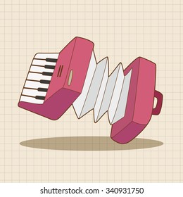music Accordion theme elements vector,eps