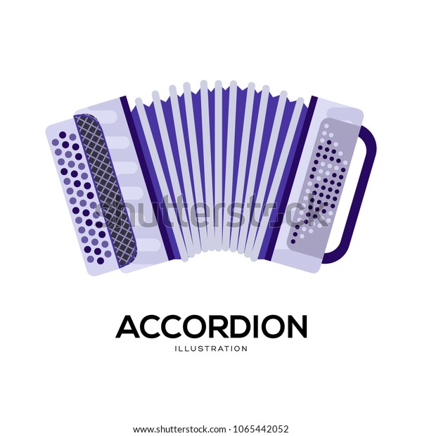 Music Accordion Vector Illustration Symbol Object Stock Vector (Royalty ...