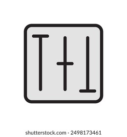 Music adjust flat icon vector illustration isolated on white background, simple design audio