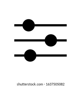 music adjustment glyph vector icon - ui icon vector