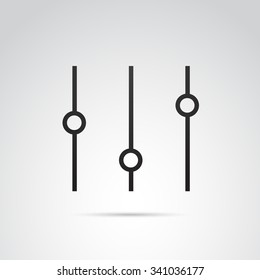 Music adjustment line icon. VECTOR art.