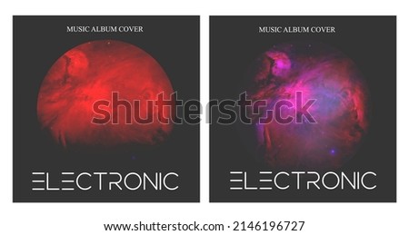 Music Album Cover for the Web Presentation. Colorful Vector Design. Abstract Cards Set. Posters Template Set. Vinyl and CD cover. Square posters, flyers, banners, leaflets. CD Artwork