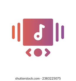 Logo für das flache Farbverlauf-Musikalbum für Website, Anwendung, Druck, Dokument, Plakatdesign usw. Geeignet für Webdesign,Logo,App