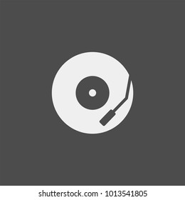 Icono de vector plano de álbum de música