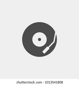 Music album flat vector icon