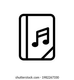 Music Album Icon, Line Vector graphics