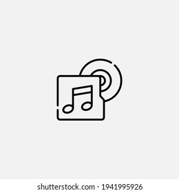 Music album icon sign vector,Symbol, logo illustration for web and mobile
